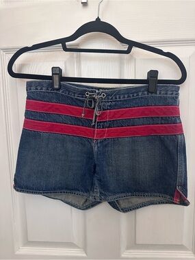 Polo by Ralph Lauren Denim Shorts with Red Stripe Accents